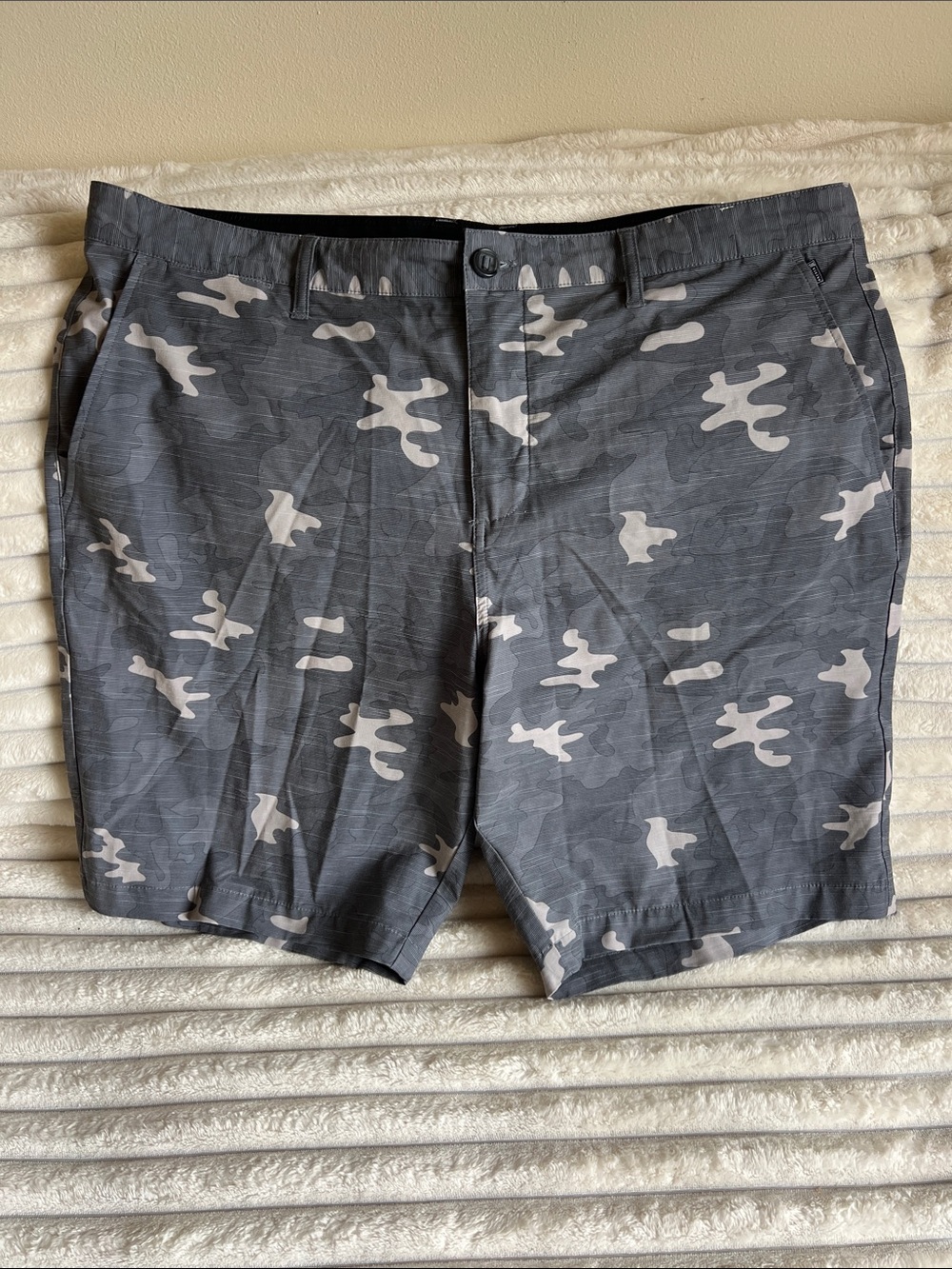 Gray Camouflage hybrid shorts